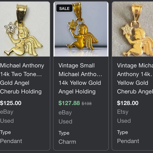 14k angel pendant - Picture 3 of 3